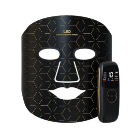 Photon Beauty Mask Household Facial Charging Beauty Instrument Acne Removal Shrink Hole Firming Skin Wrinkle Removal (Option: Black-English Manual)