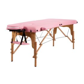 Portable Massage Table Adjustable Facial Spa Bed (Type: Beauty & Health Supplies, Color: pink)